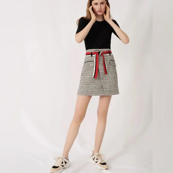 Maje "Visala" Tweed-Effect Matching Set - Picture 5 of 14